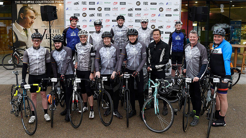 Image Caption: Team GFG during the 2019 Etape Loch Ness ride in Scotland.