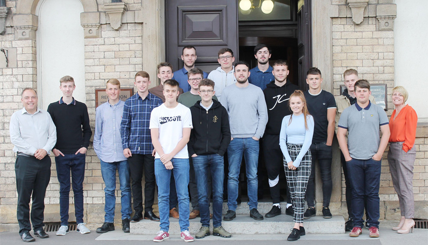 Photo of new apprentices and graduates at Liberty's Speciality Steels business